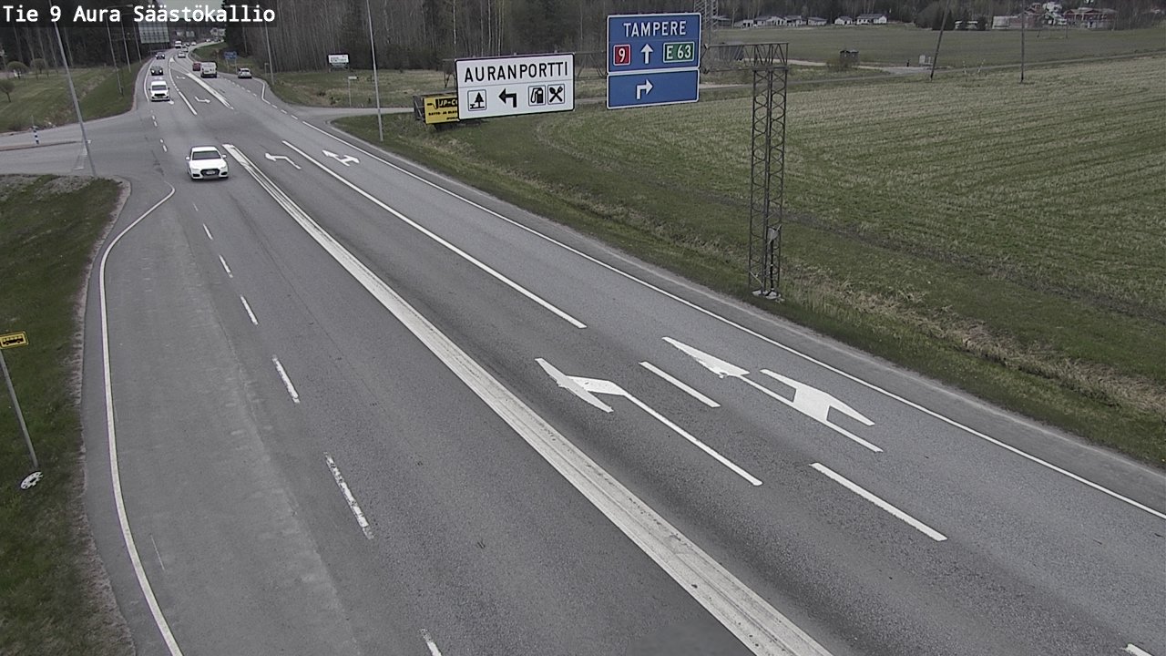 Weather Camera Image Road 9 Aura, Säästökallio, Aura, Varsinais-Suomi