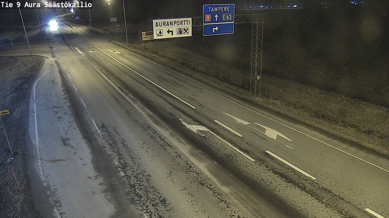 Weather Camera Image Road 9 Aura, Säästökallio, Aura, Varsinais-Suomi