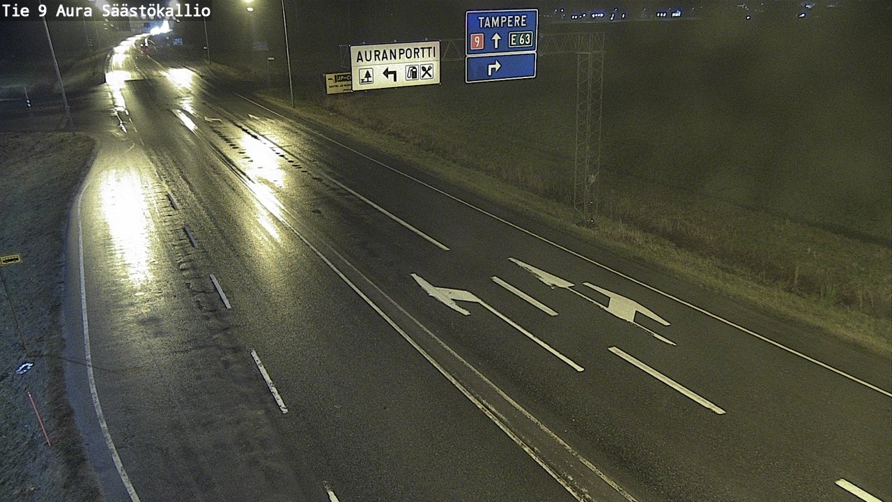 Weather Camera Image Väg 9 Aura, Säästökallio, Aura, Varsinais-Suomi
