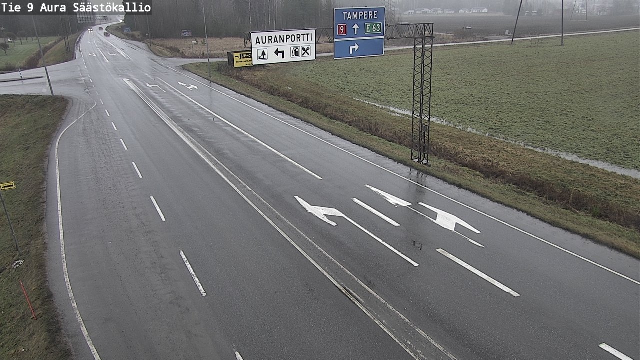 Weather Camera Image Väg 9 Aura, Säästökallio, Aura, Varsinais-Suomi