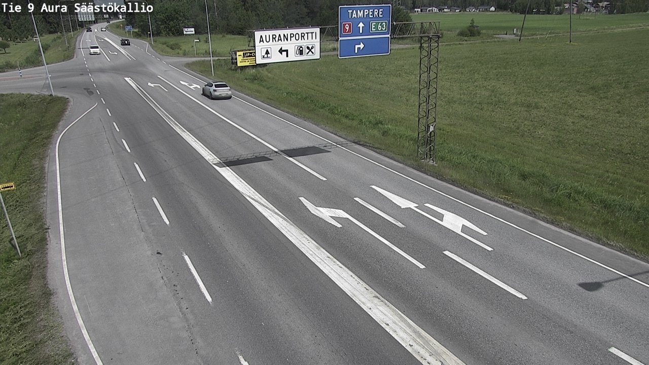 Kelikamerat Kuva Tie 9 Aura, Säästökallio, Aura, Varsinais-Suomi