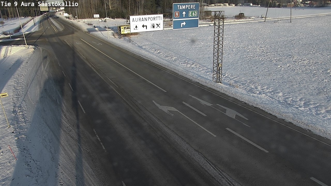 Weather Camera Image Road 9 Aura, Säästökallio, Aura, Varsinais-Suomi