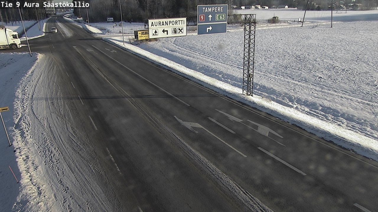 Weather Camera Image Road 9 Aura, Säästökallio, Aura, Varsinais-Suomi