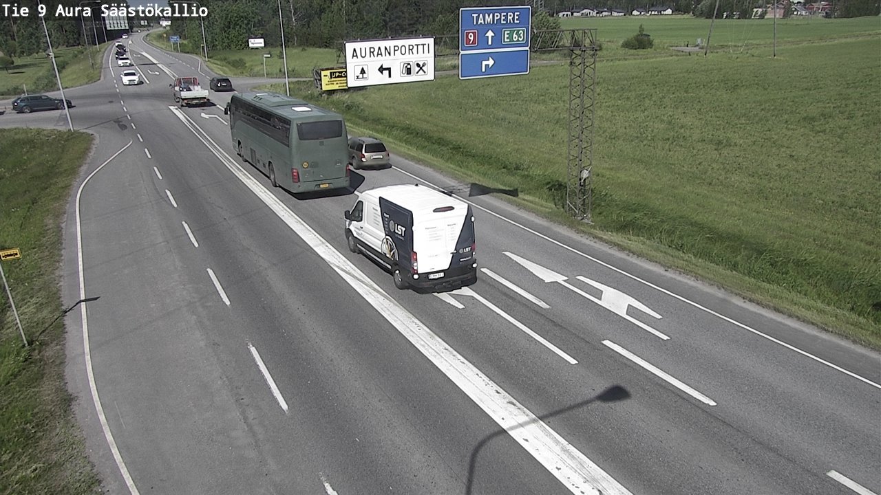 Weather Camera Image Väg 9 Aura, Säästökallio, Aura, Varsinais-Suomi