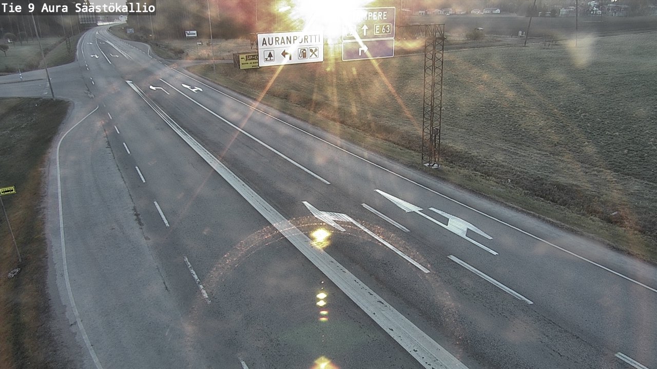 Weather Camera Image Väg 9 Aura, Säästökallio, Aura, Varsinais-Suomi
