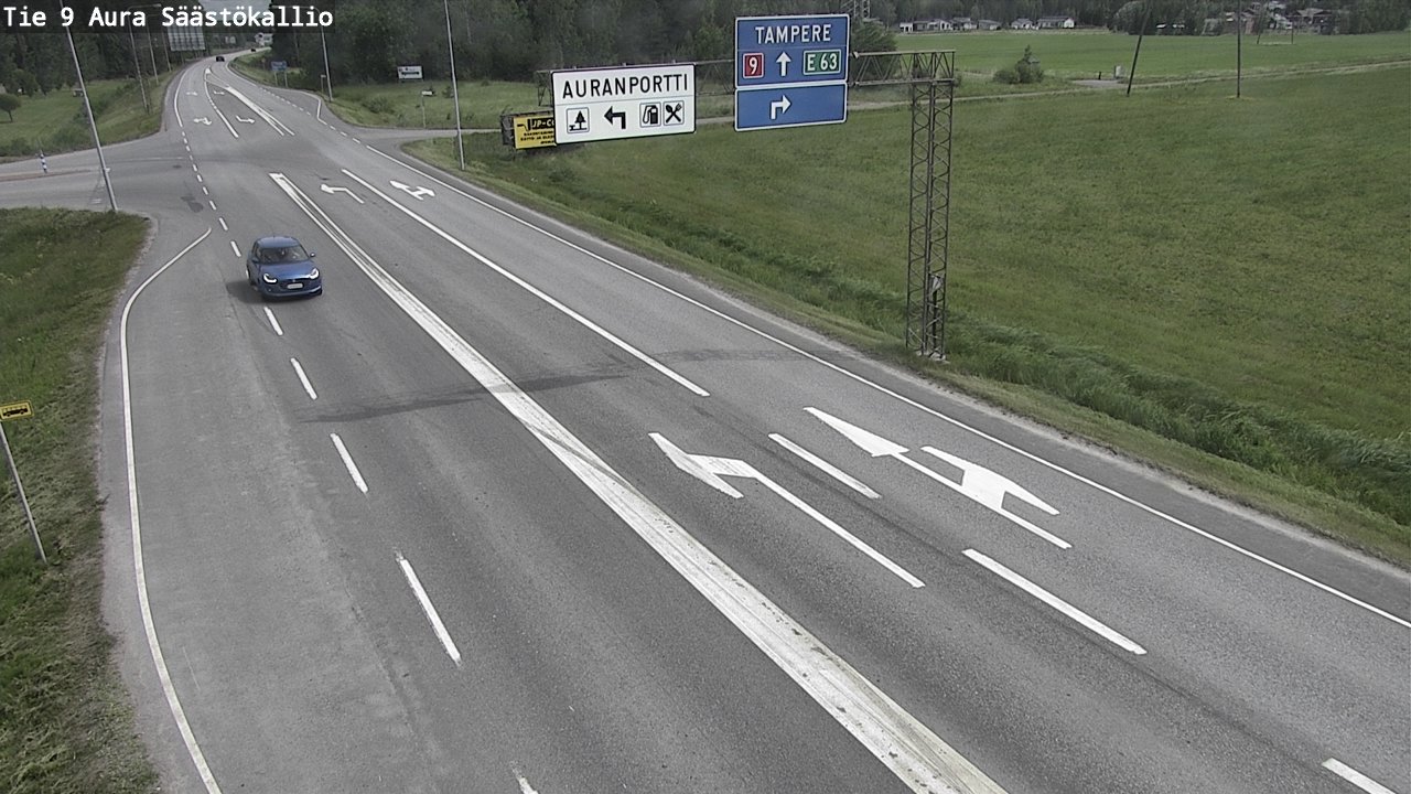 Weather Camera Image Väg 9 Aura, Säästökallio, Aura, Varsinais-Suomi