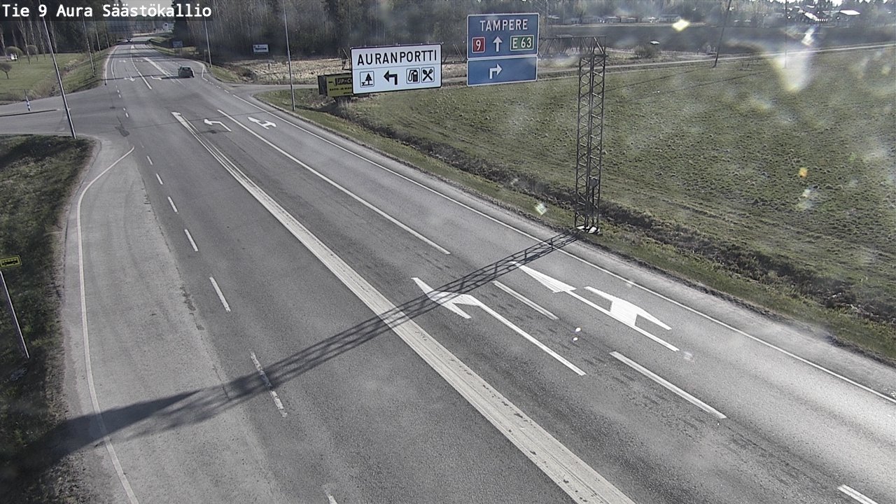 Weather Camera Image Road 9 Aura, Säästökallio, Aura, Varsinais-Suomi