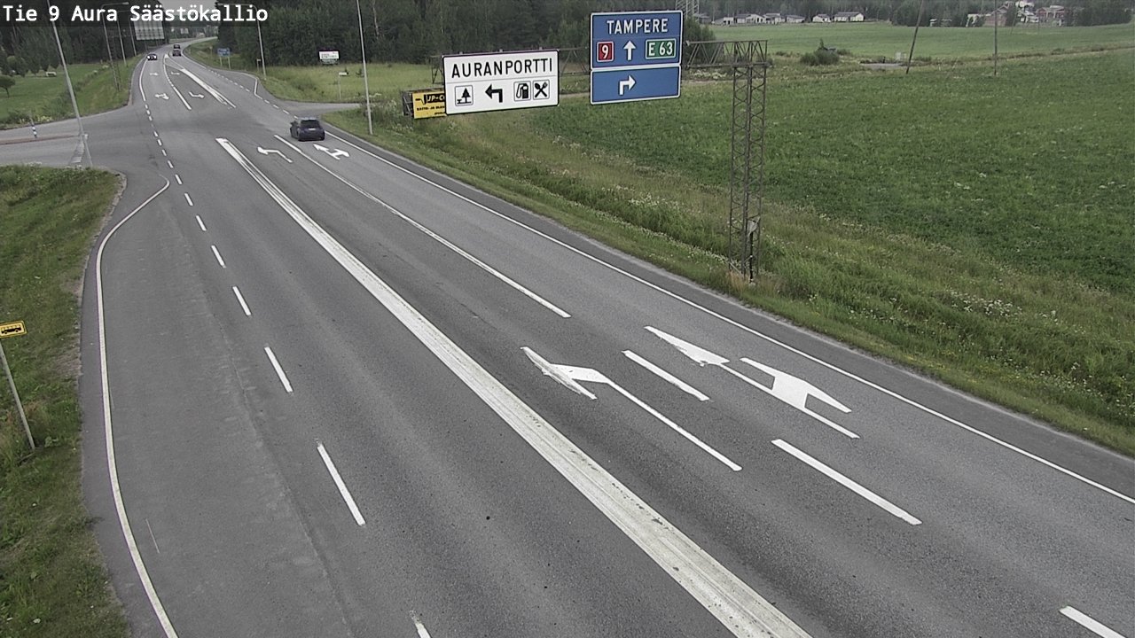 Weather Camera Image Road 9 Aura, Säästökallio, Aura, Varsinais-Suomi