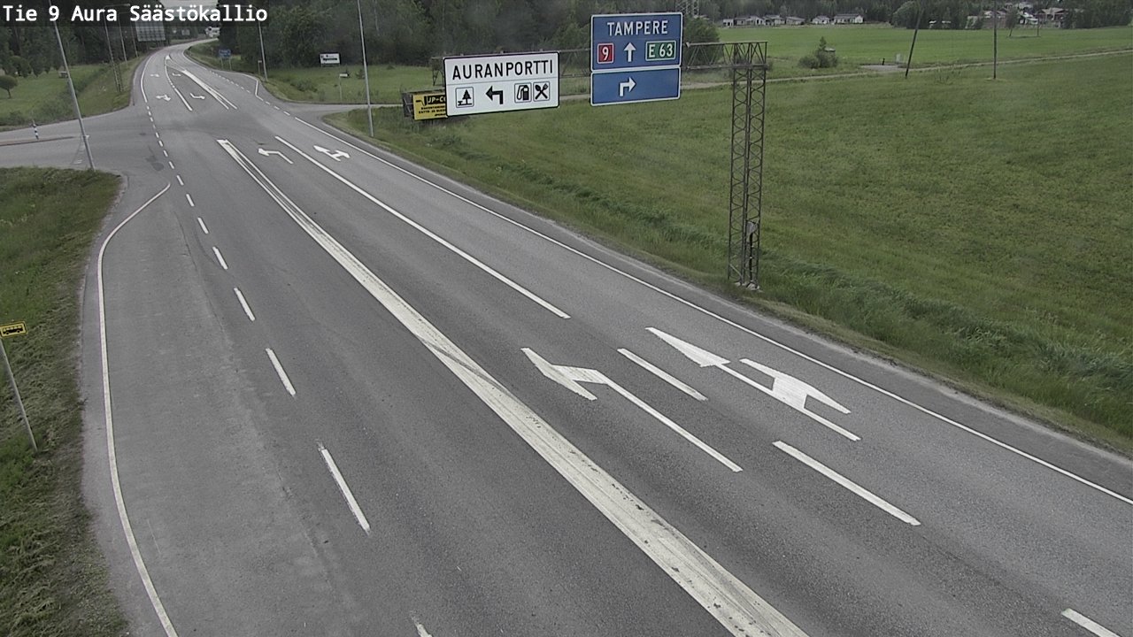 Weather Camera Image Väg 9 Aura, Säästökallio, Aura, Varsinais-Suomi