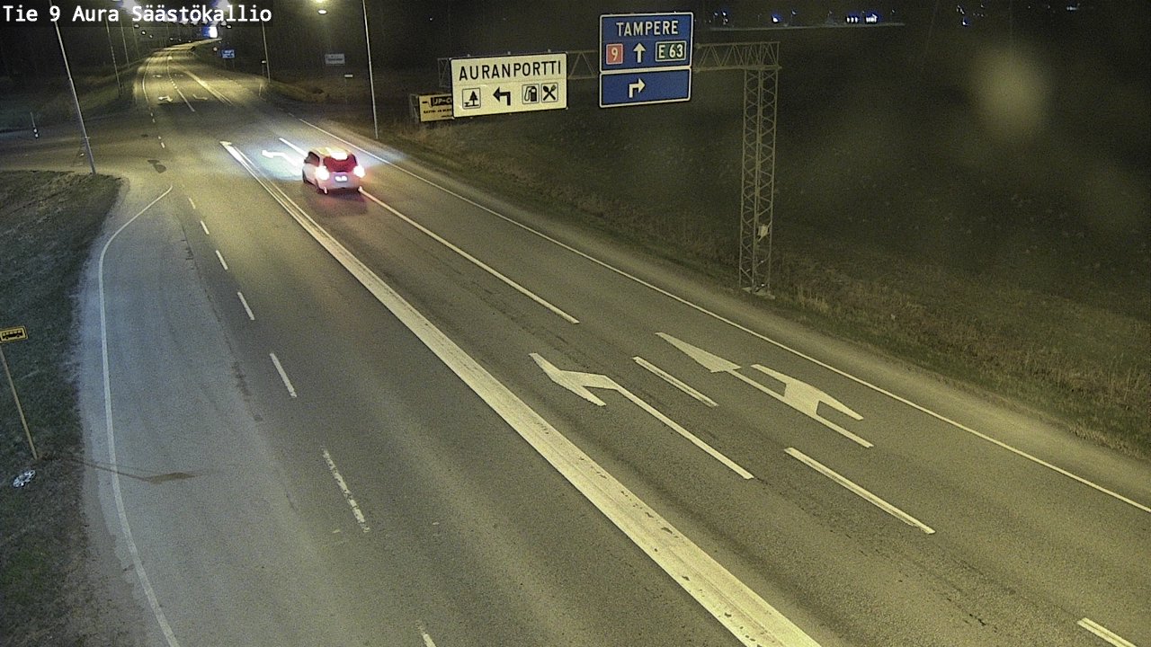 Weather Camera Image Väg 9 Aura, Säästökallio, Aura, Varsinais-Suomi