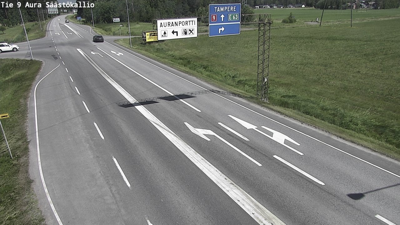 Weather Camera Image Väg 9 Aura, Säästökallio, Aura, Varsinais-Suomi