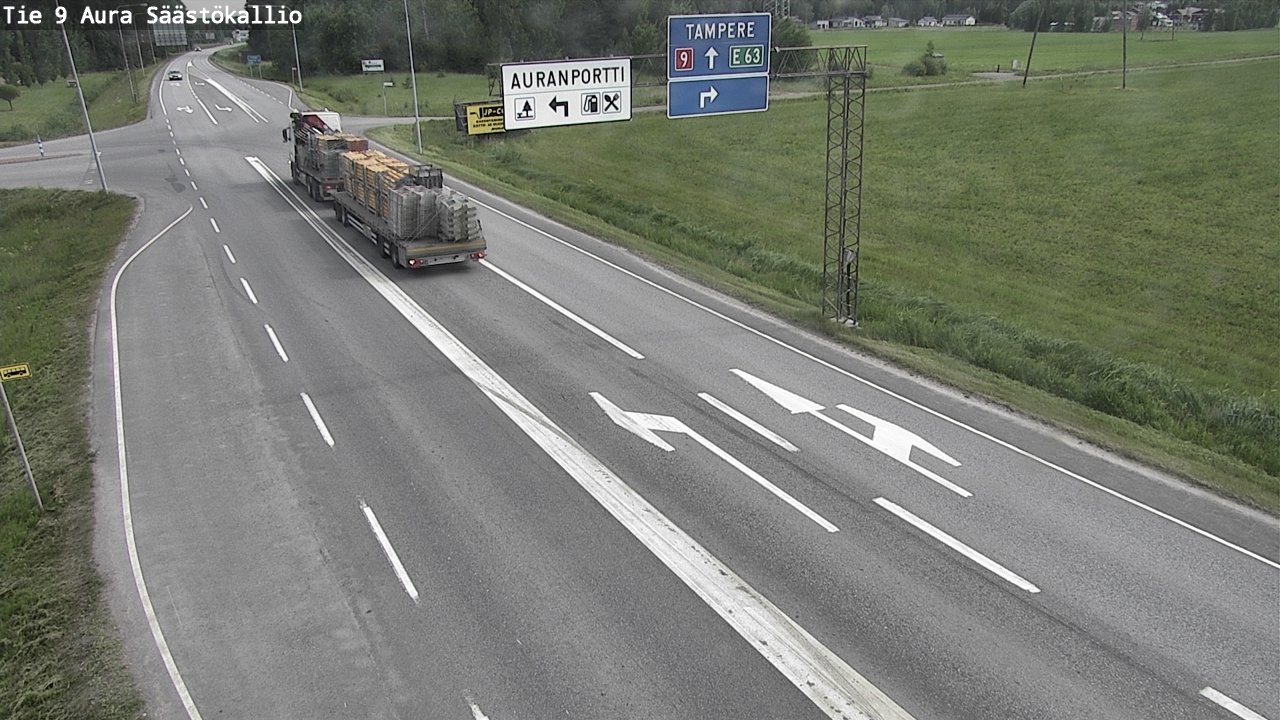 Weather Camera Image Väg 9 Aura, Säästökallio, Aura, Varsinais-Suomi
