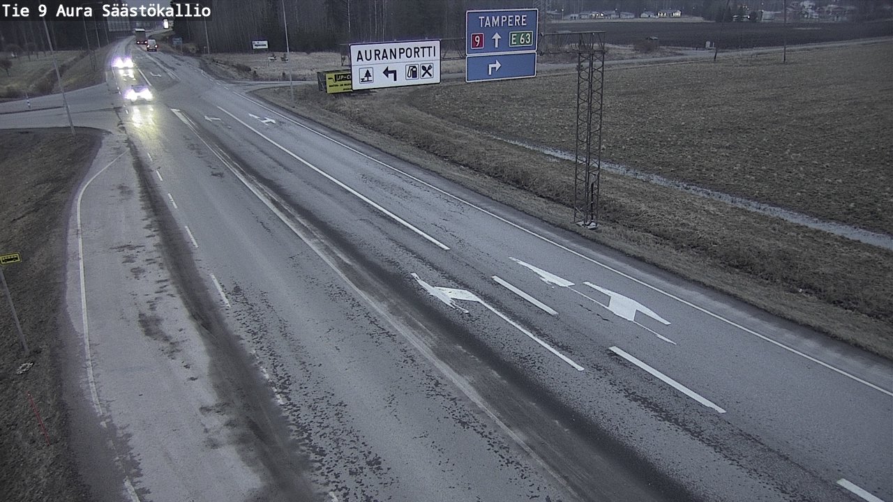 Weather Camera Image Road 9 Aura, Säästökallio, Aura, Varsinais-Suomi