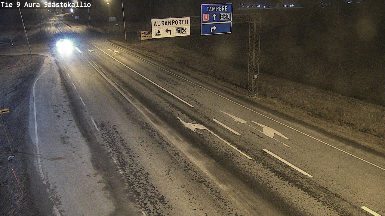 Weather Camera Image Road 9 Aura, Säästökallio, Aura, Varsinais-Suomi