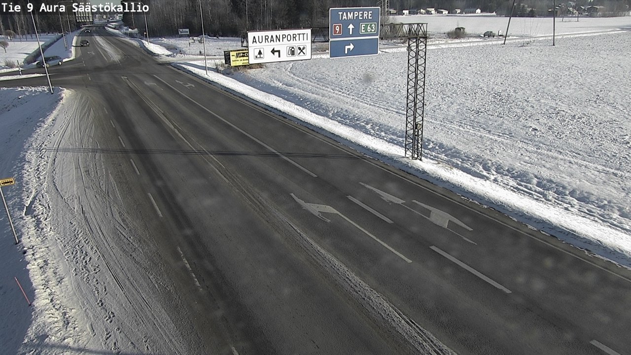 Weather Camera Image Road 9 Aura, Säästökallio, Aura, Varsinais-Suomi