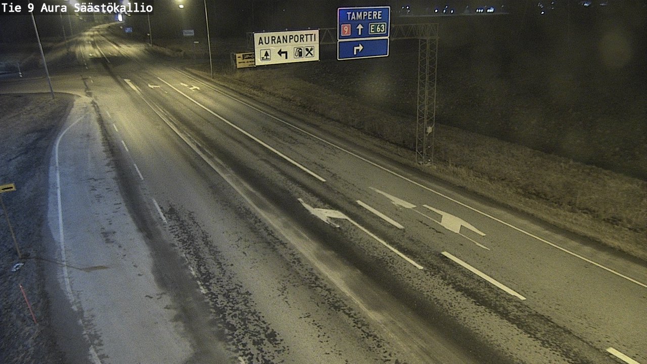 Weather Camera Image Road 9 Aura, Säästökallio, Aura, Varsinais-Suomi