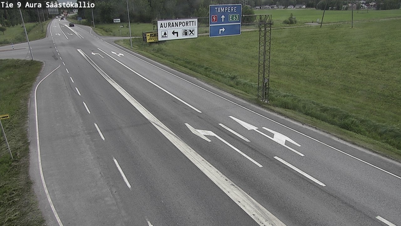 Weather Camera Image Väg 9 Aura, Säästökallio, Aura, Varsinais-Suomi