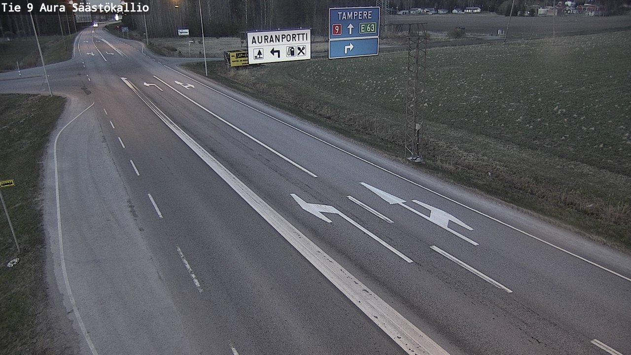 Weather Camera Image Väg 9 Aura, Säästökallio, Aura, Varsinais-Suomi