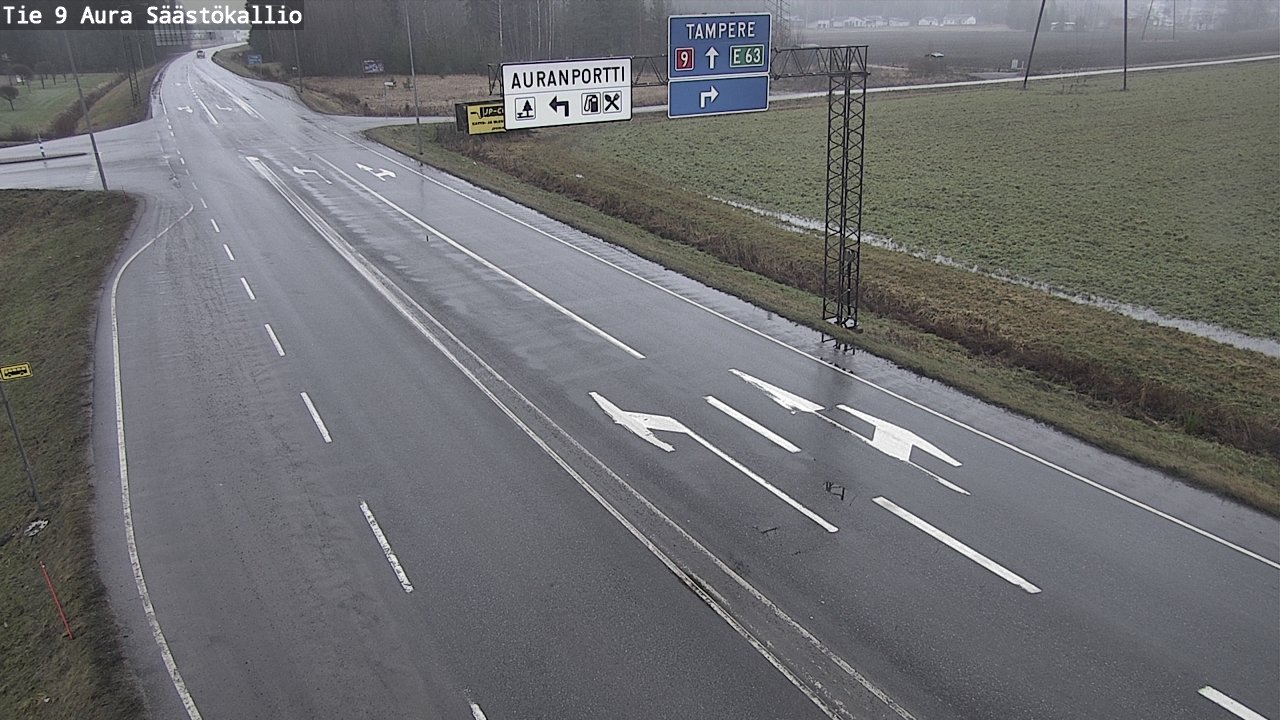Weather Camera Image Väg 9 Aura, Säästökallio, Aura, Varsinais-Suomi