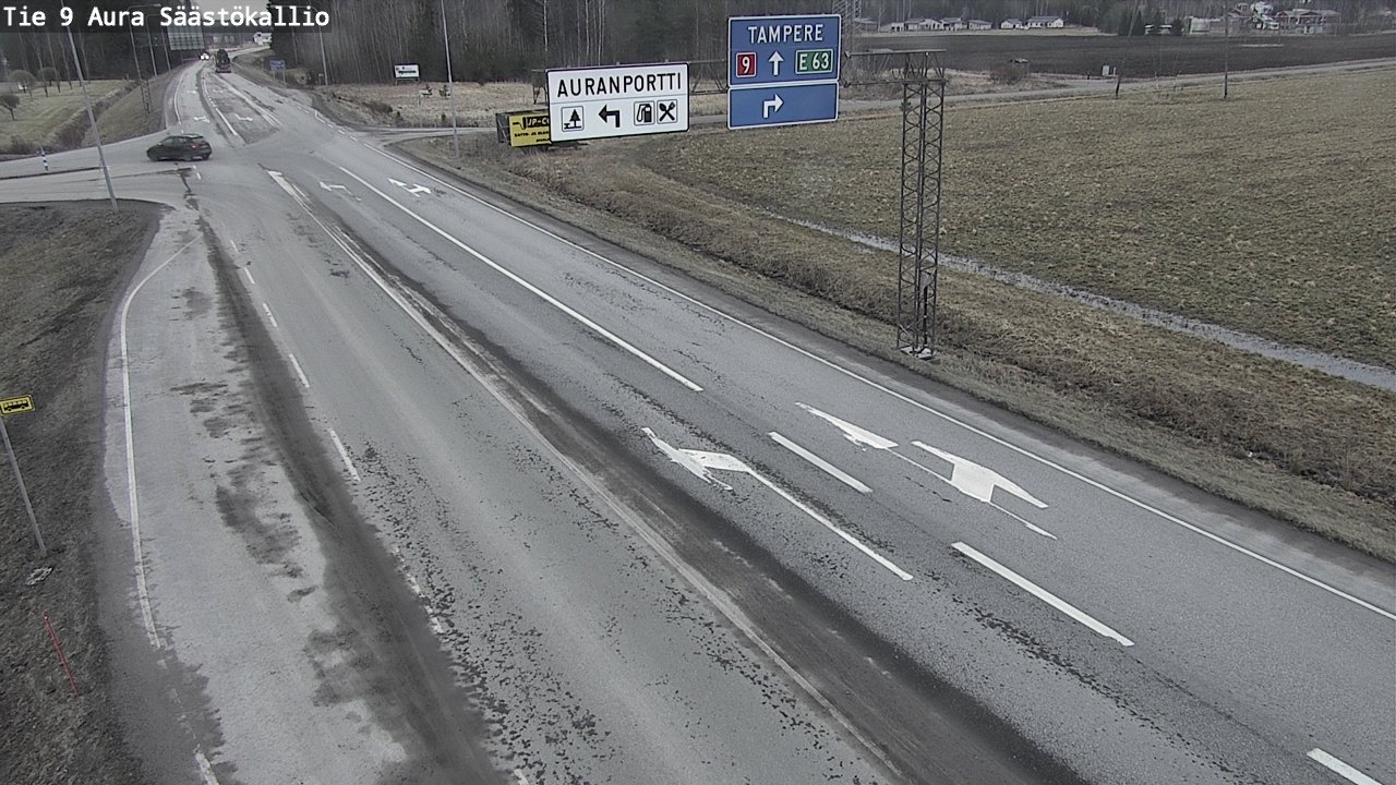 Weather Camera Image Road 9 Aura, Säästökallio, Aura, Varsinais-Suomi