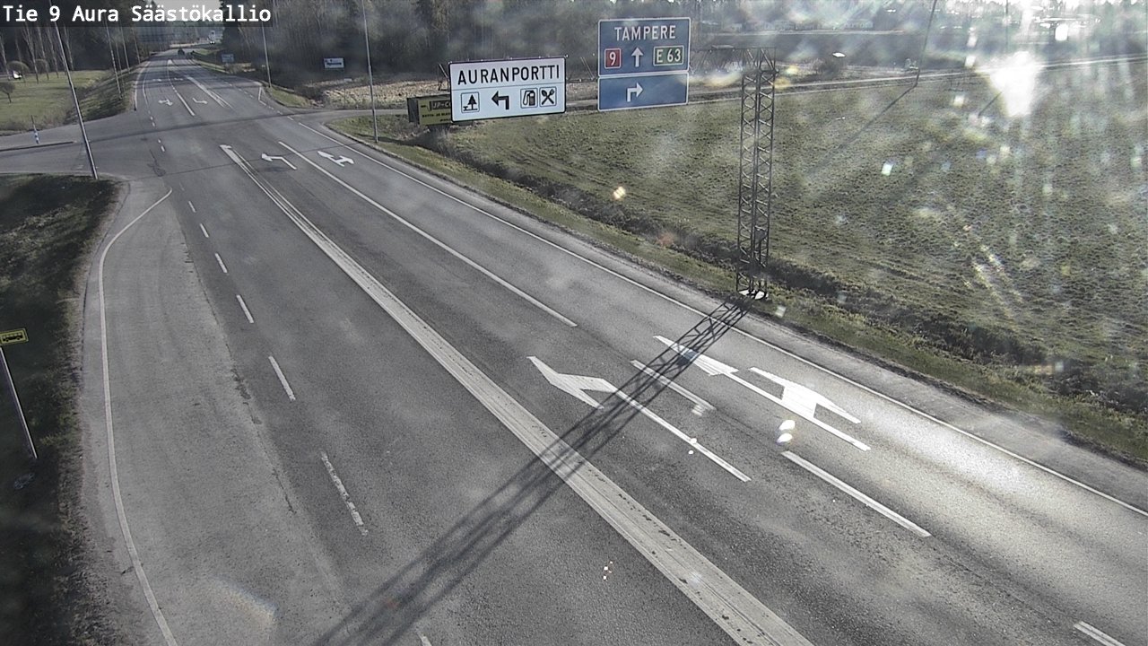 Weather Camera Image Road 9 Aura, Säästökallio, Aura, Varsinais-Suomi