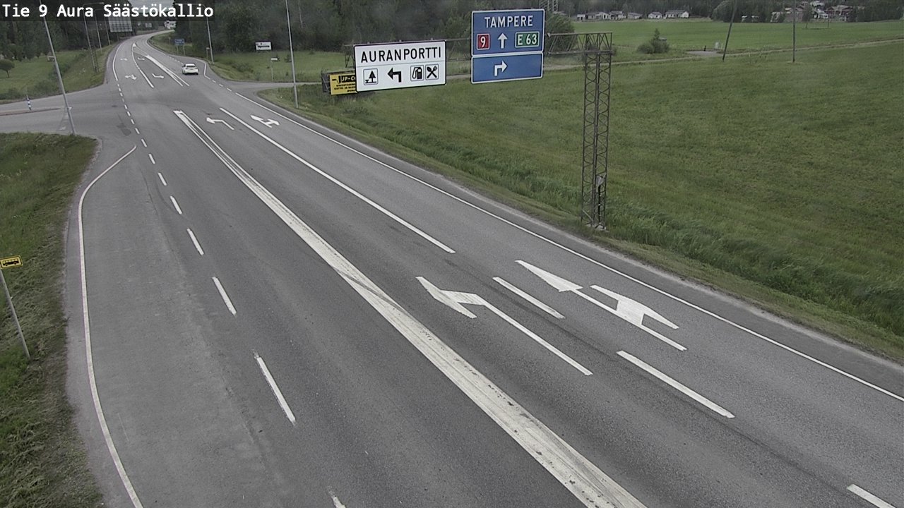 Weather Camera Image Väg 9 Aura, Säästökallio, Aura, Varsinais-Suomi