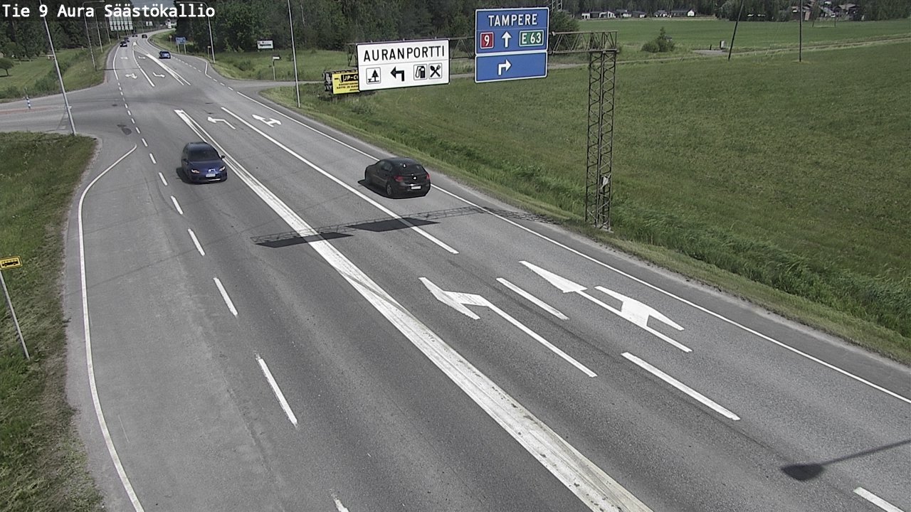 Weather Camera Image Väg 9 Aura, Säästökallio, Aura, Varsinais-Suomi
