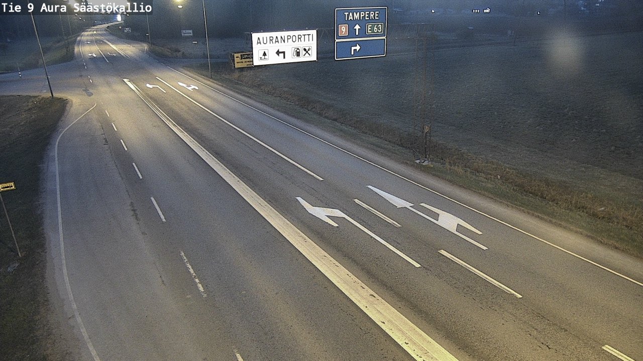 Weather Camera Image Väg 9 Aura, Säästökallio, Aura, Varsinais-Suomi
