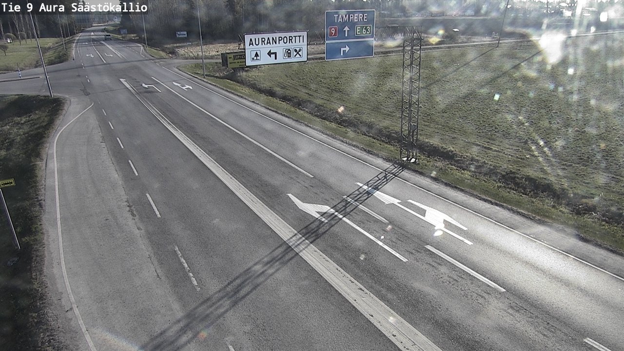 Weather Camera Image Road 9 Aura, Säästökallio, Aura, Varsinais-Suomi