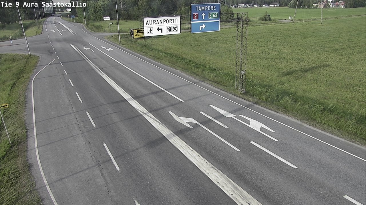 Kelikamerat Kuva Tie 9 Aura, Säästökallio, Aura, Varsinais-Suomi