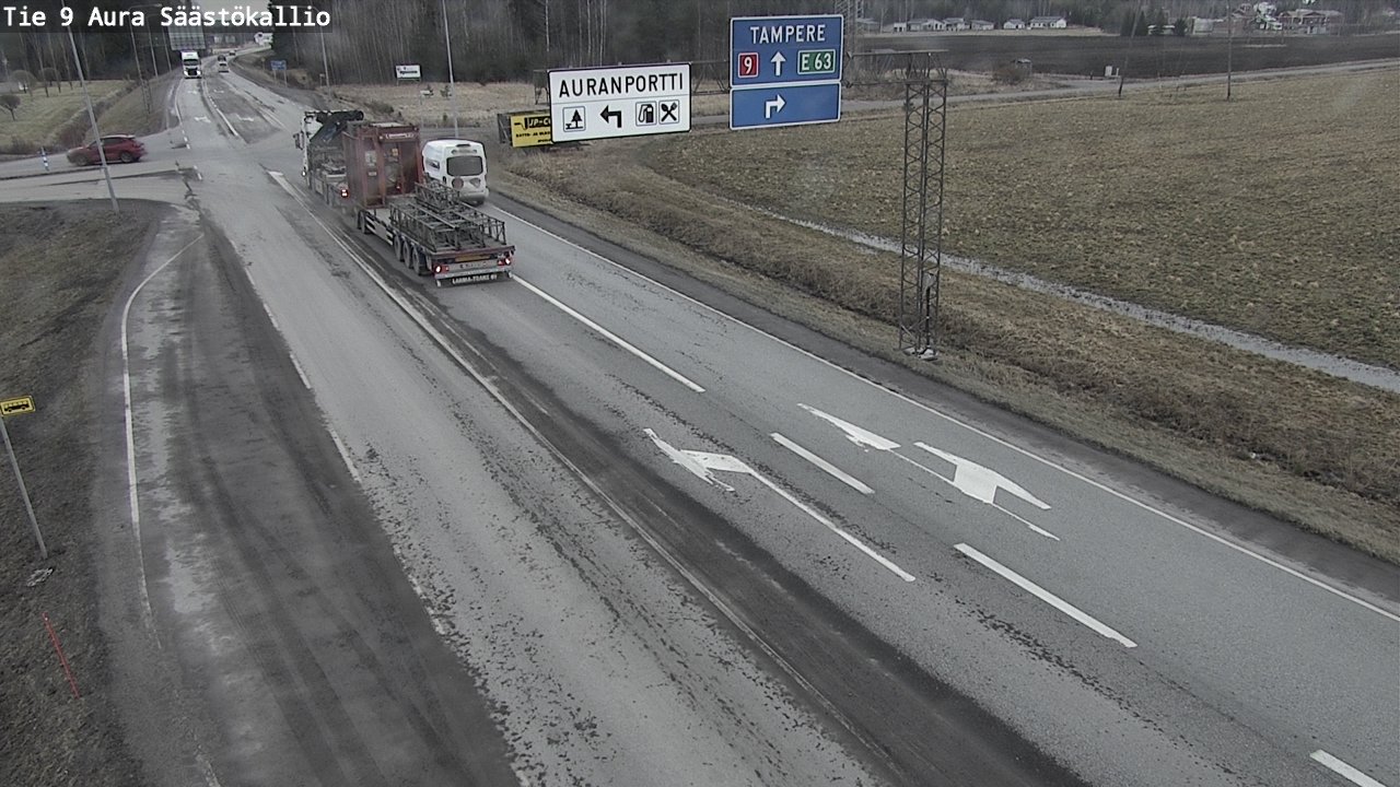 Kelikamerat Kuva Tie 9 Aura, Säästökallio, Aura, Varsinais-Suomi