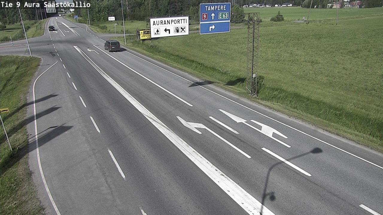 Weather Camera Image Väg 9 Aura, Säästökallio, Aura, Varsinais-Suomi