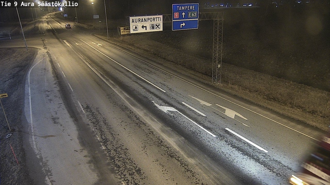 Weather Camera Image Road 9 Aura, Säästökallio, Aura, Varsinais-Suomi