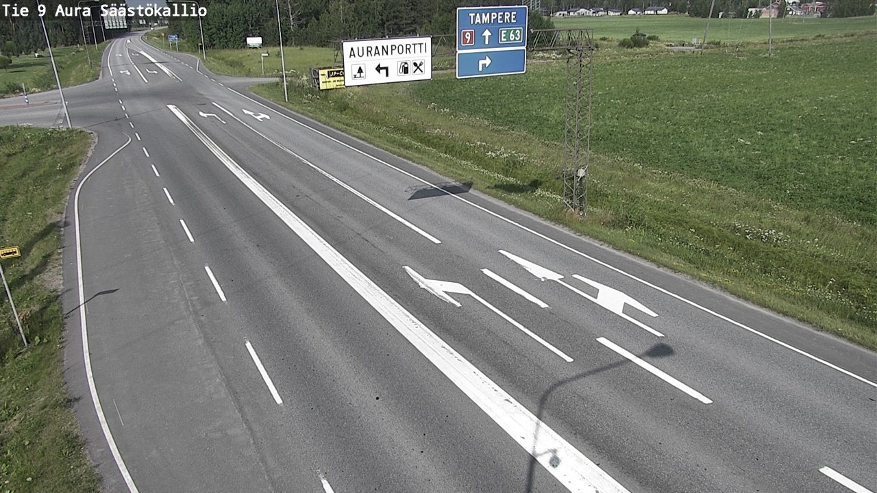 Kelikamerat Kuva Tie 9 Aura, Säästökallio, Aura, Varsinais-Suomi