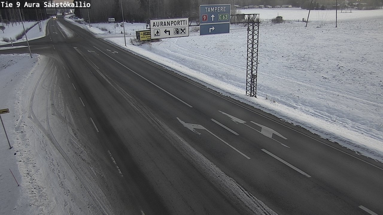 Kelikamerat Kuva Tie 9 Aura, Säästökallio, Aura, Varsinais-Suomi