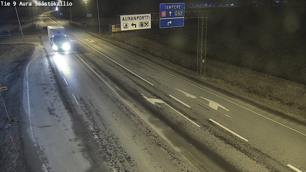Weather Camera Image Road 9 Aura, Säästökallio, Aura, Varsinais-Suomi