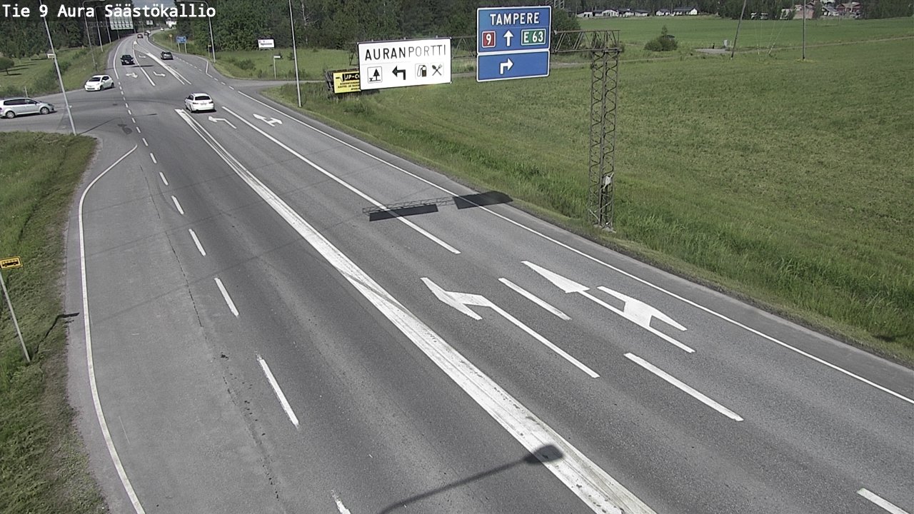Kelikamerat Kuva Tie 9 Aura, Säästökallio, Aura, Varsinais-Suomi