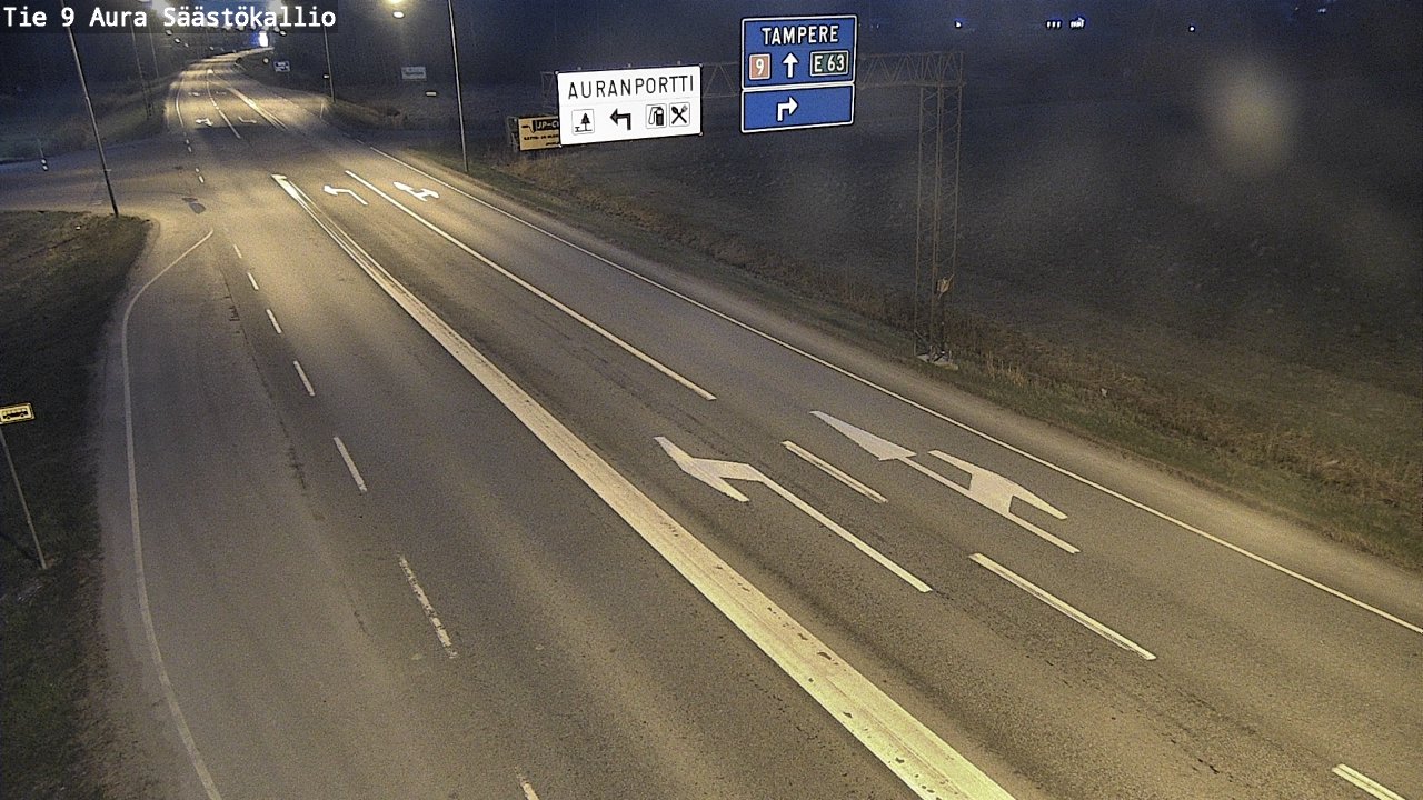 Weather Camera Image Väg 9 Aura, Säästökallio, Aura, Varsinais-Suomi