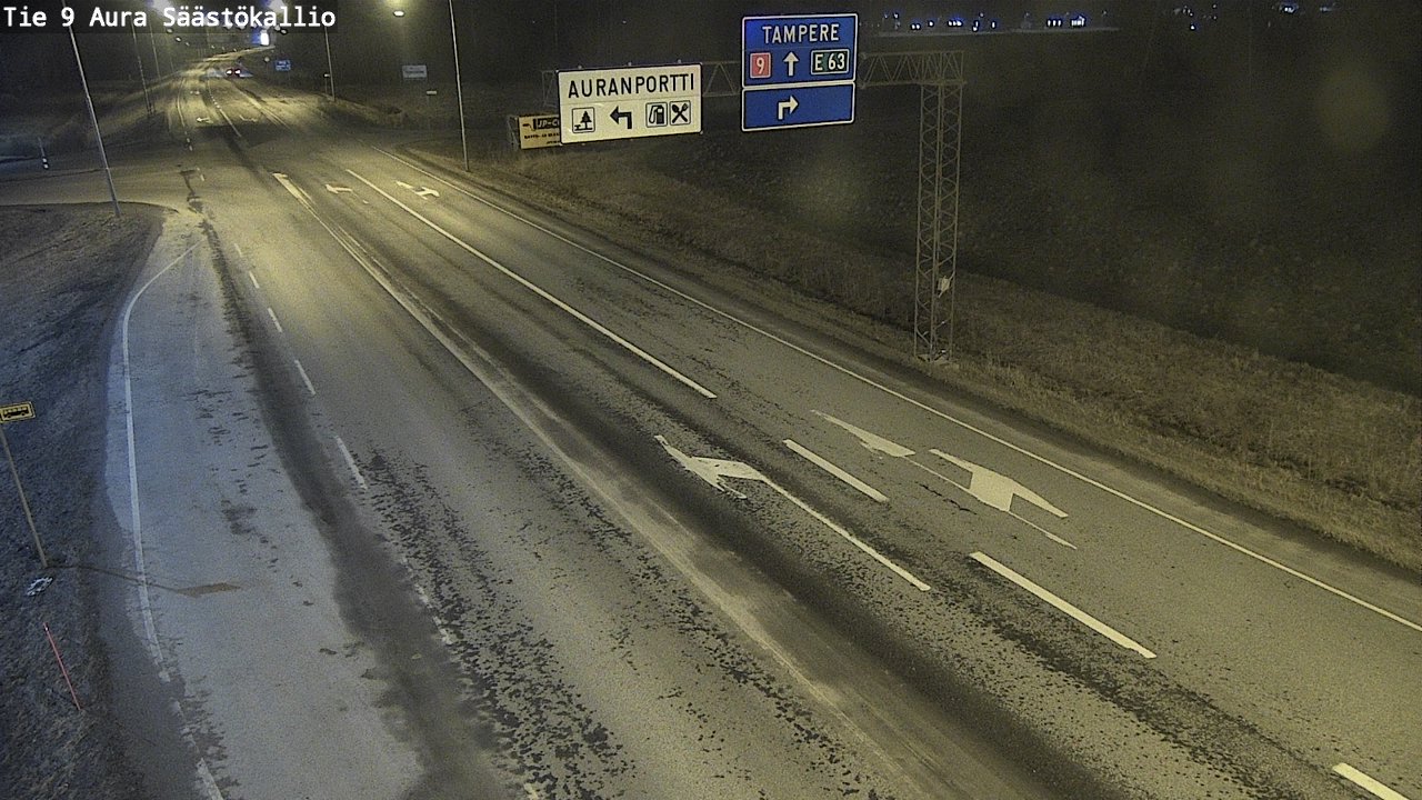 Weather Camera Image Road 9 Aura, Säästökallio, Aura, Varsinais-Suomi