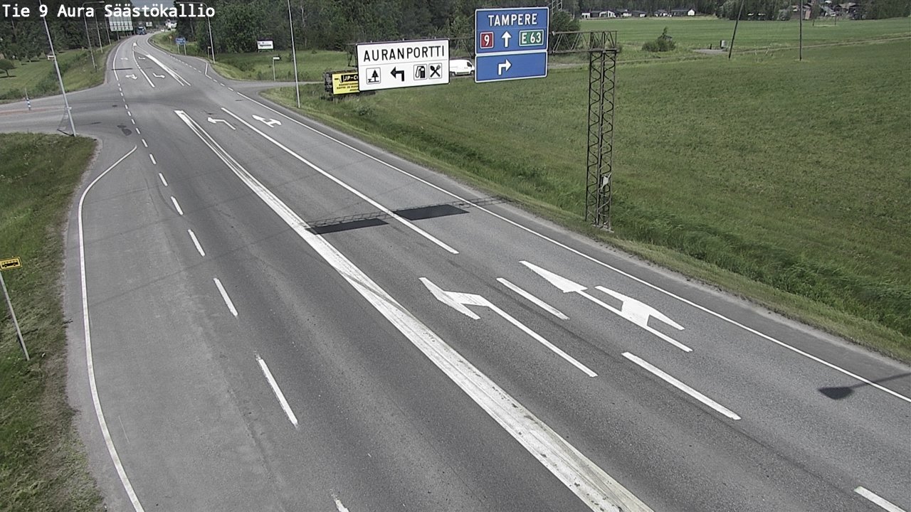 Weather Camera Image Väg 9 Aura, Säästökallio, Aura, Varsinais-Suomi