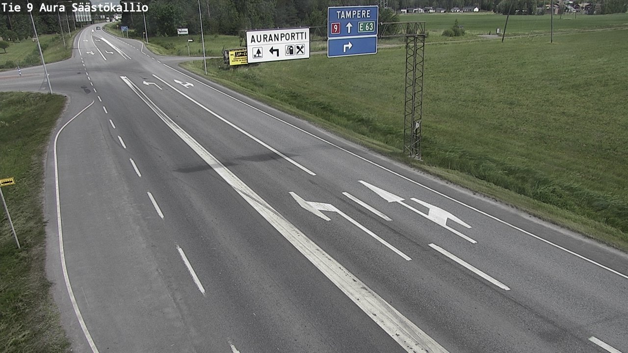 Weather Camera Image Väg 9 Aura, Säästökallio, Aura, Varsinais-Suomi