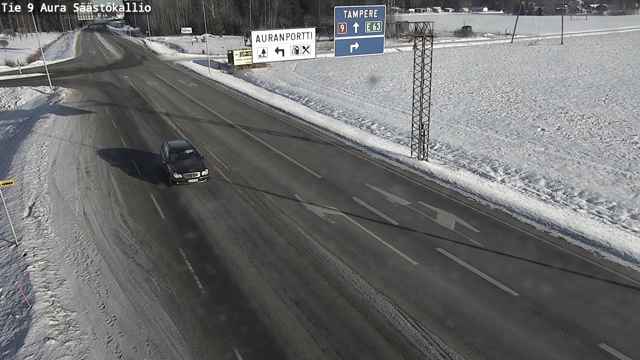 Weather Camera Image Road 9 Aura, Säästökallio, Aura, Varsinais-Suomi