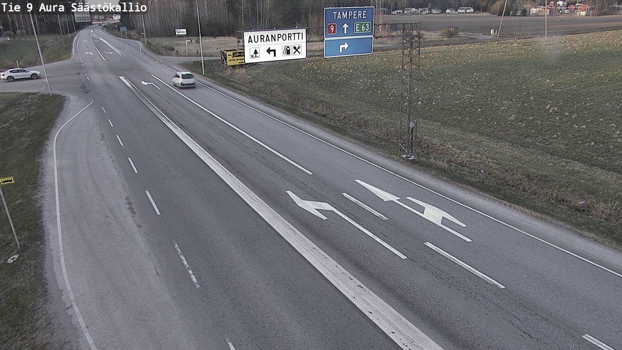 Weather Camera Image Väg 9 Aura, Säästökallio, Aura, Varsinais-Suomi