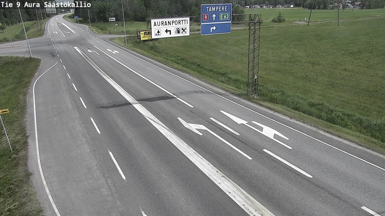 Weather Camera Image Väg 9 Aura, Säästökallio, Aura, Varsinais-Suomi