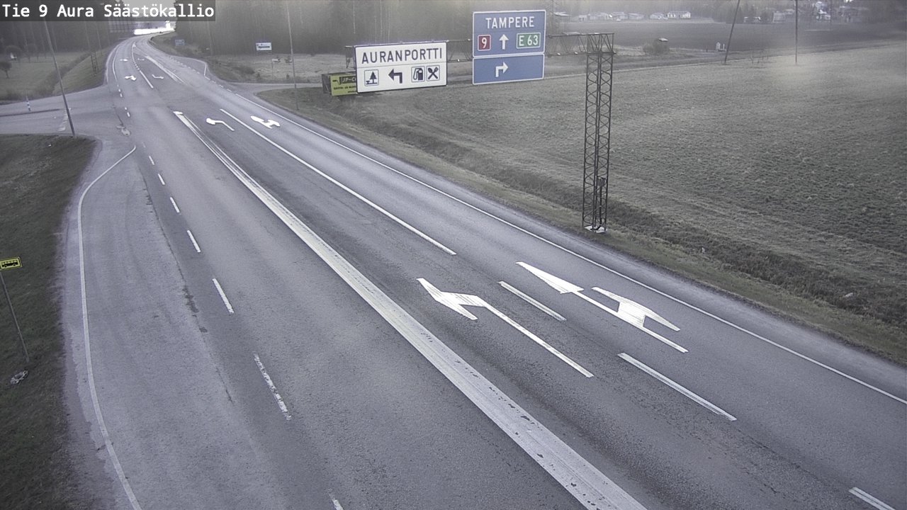 Weather Camera Image Väg 9 Aura, Säästökallio, Aura, Varsinais-Suomi