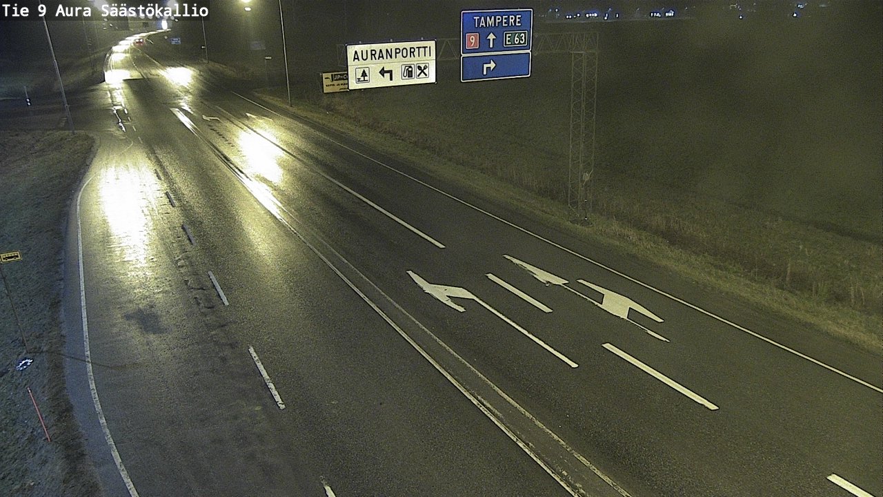 Weather Camera Image Väg 9 Aura, Säästökallio, Aura, Varsinais-Suomi