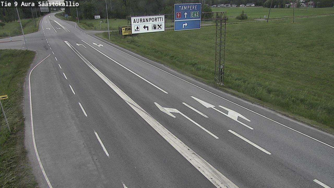 Weather Camera Image Väg 9 Aura, Säästökallio, Aura, Varsinais-Suomi
