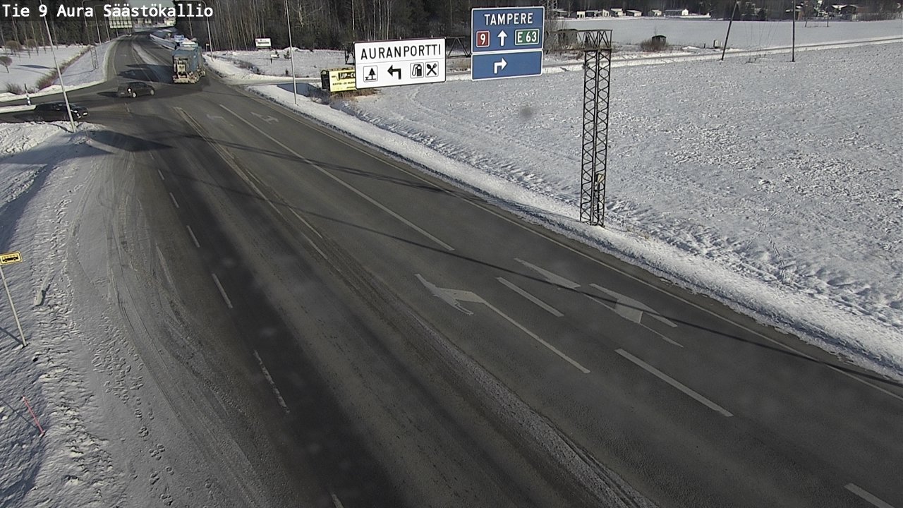 Weather Camera Image Road 9 Aura, Säästökallio, Aura, Varsinais-Suomi