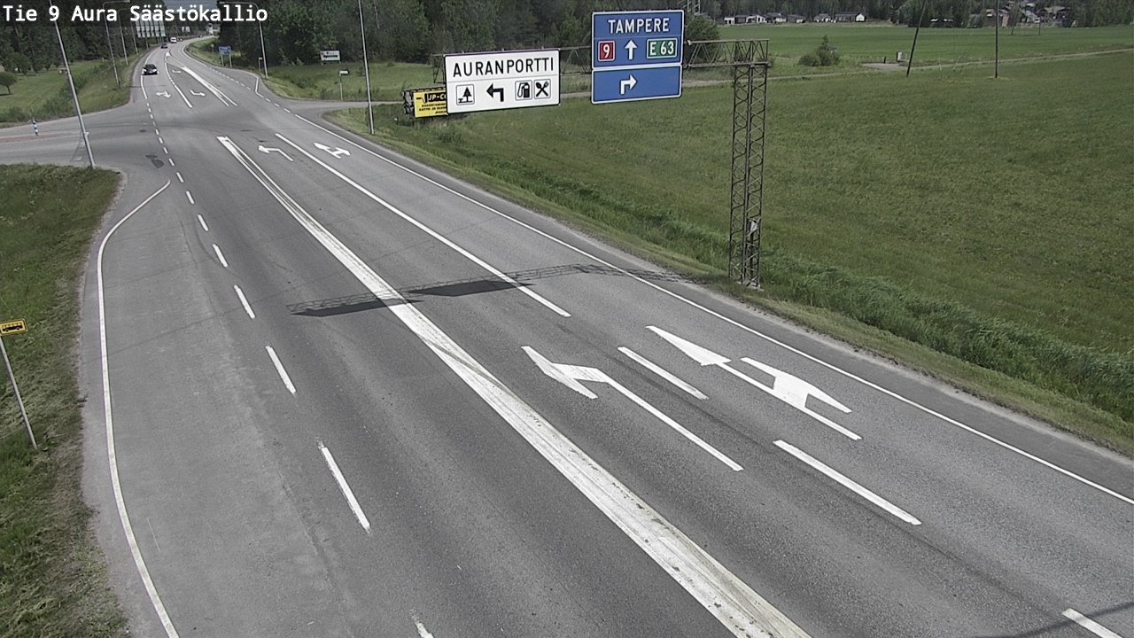 Weather Camera Image Väg 9 Aura, Säästökallio, Aura, Varsinais-Suomi