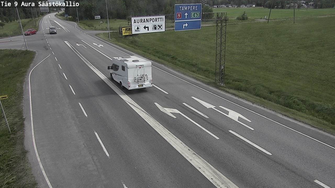 Weather Camera Image Väg 9 Aura, Säästökallio, Aura, Varsinais-Suomi